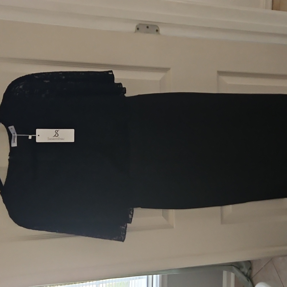 Jasambac Black Capelet Dress